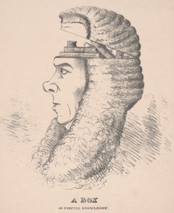 Een doos vol nuttige kennis: Karikatuur van Brougham, 1832 door English School